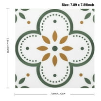 10 Pcs Peel and Stick Vinyl Floor Tiles  7.9x7.9 Inch Self-Adhesive Waterproof Planks  Non-Slip for Bathroom  Kitchen  Laundry Room  4.3 Sq. Ft