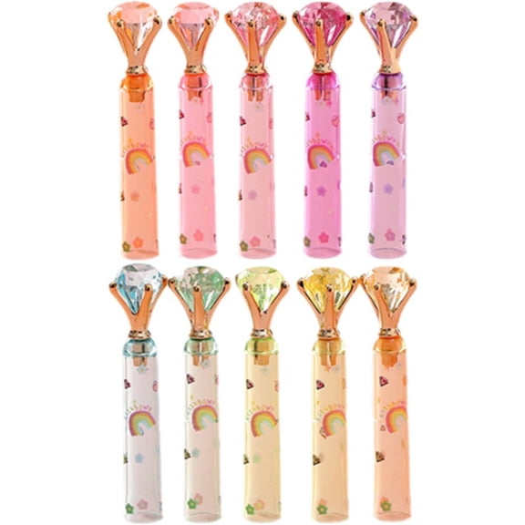 10 Pcs Pencil Caps, Big Diamond Pencil Tip Protector Cover Clear Pencil Toppers Pencil Extender Holders for Office Stationery Supplies