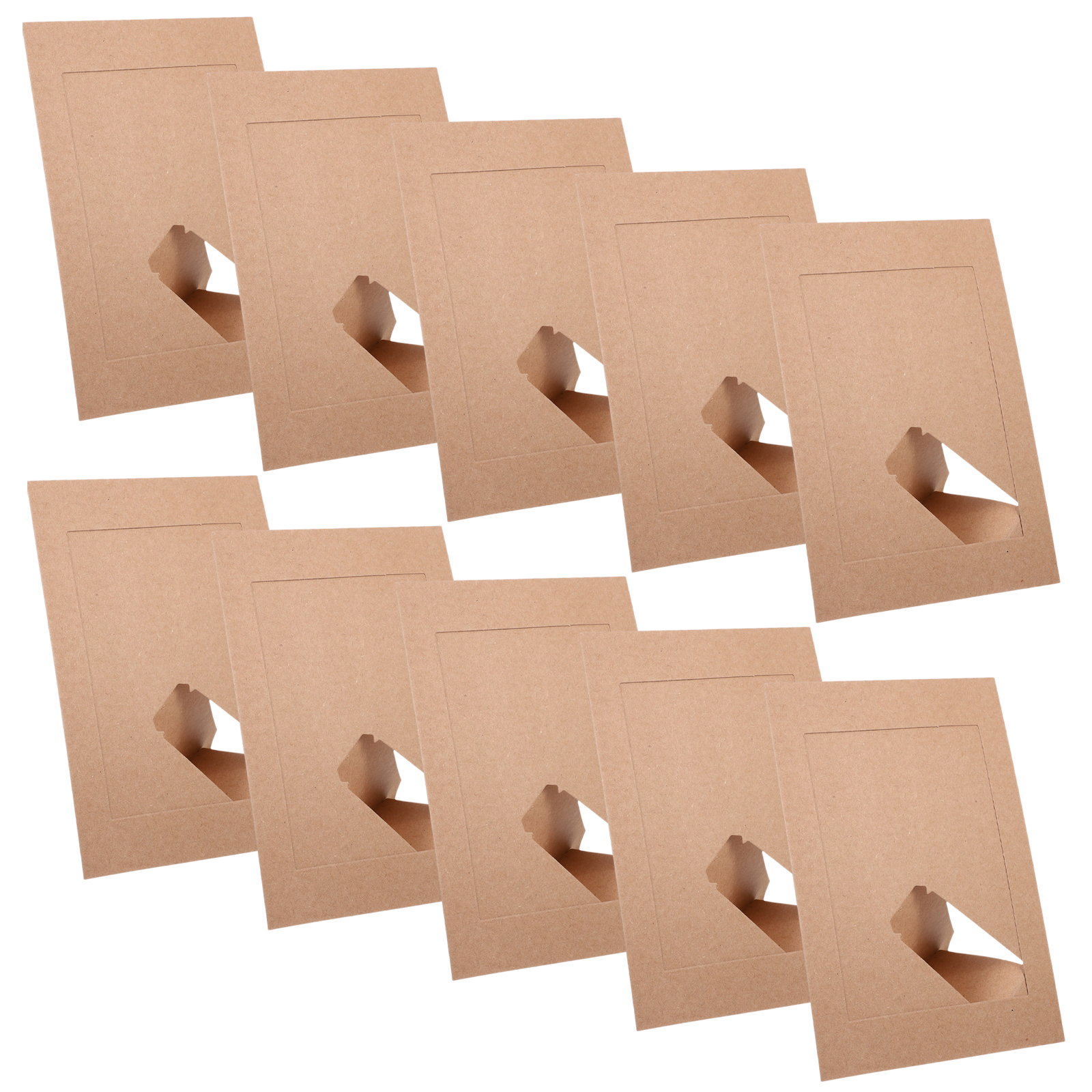 10 Pcs Photo Frame Kraft Paper DIY Home Decoration Table (7 Inches Color (set of 10)) Frames