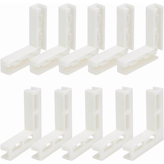 10 Pcs Photograph Backdrop Board Bracket 65x65x13mm Vertical Background Holder Stand Plastic L Corner Brackets Beige Adjustable Backdrop Holder for Jewelry Makeup Product Photography