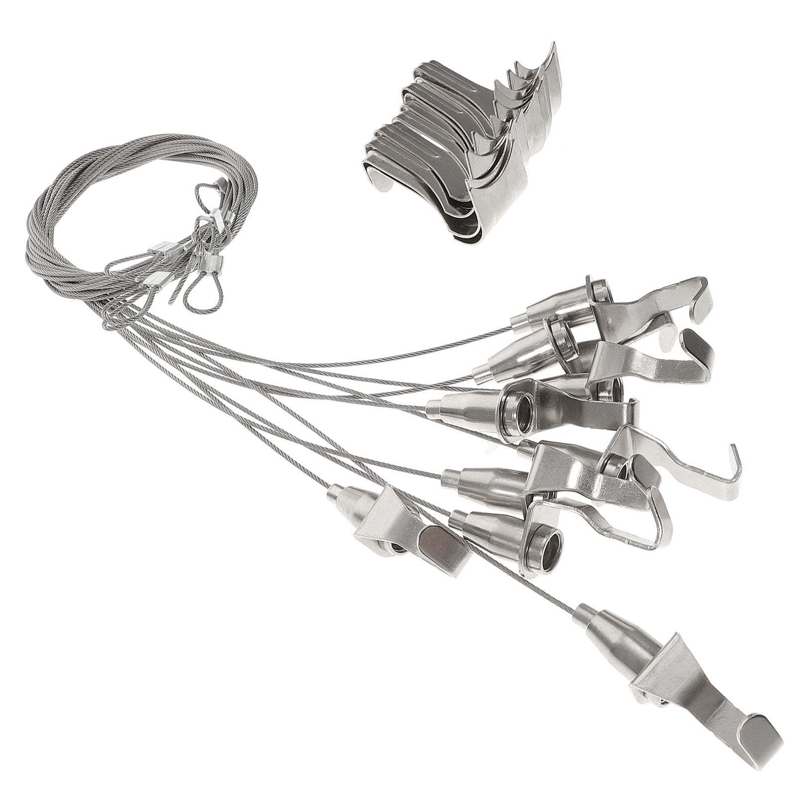 10 Pcs Picture Rail Hook Mirrors Hanging Hardwares Rope for Frames Hooks Adjustable Hitch Wall