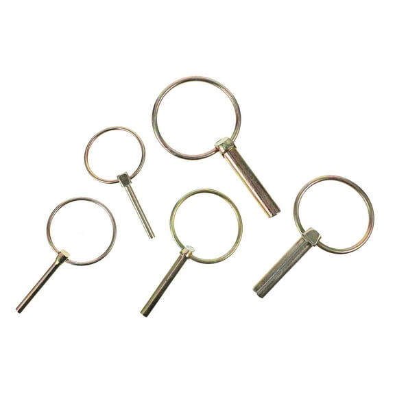 NUOLUX 10Pcs Lynch Pin Assortment Kit Heavy Duty Zinc Plated Steel Self Locking Pins for Industry
