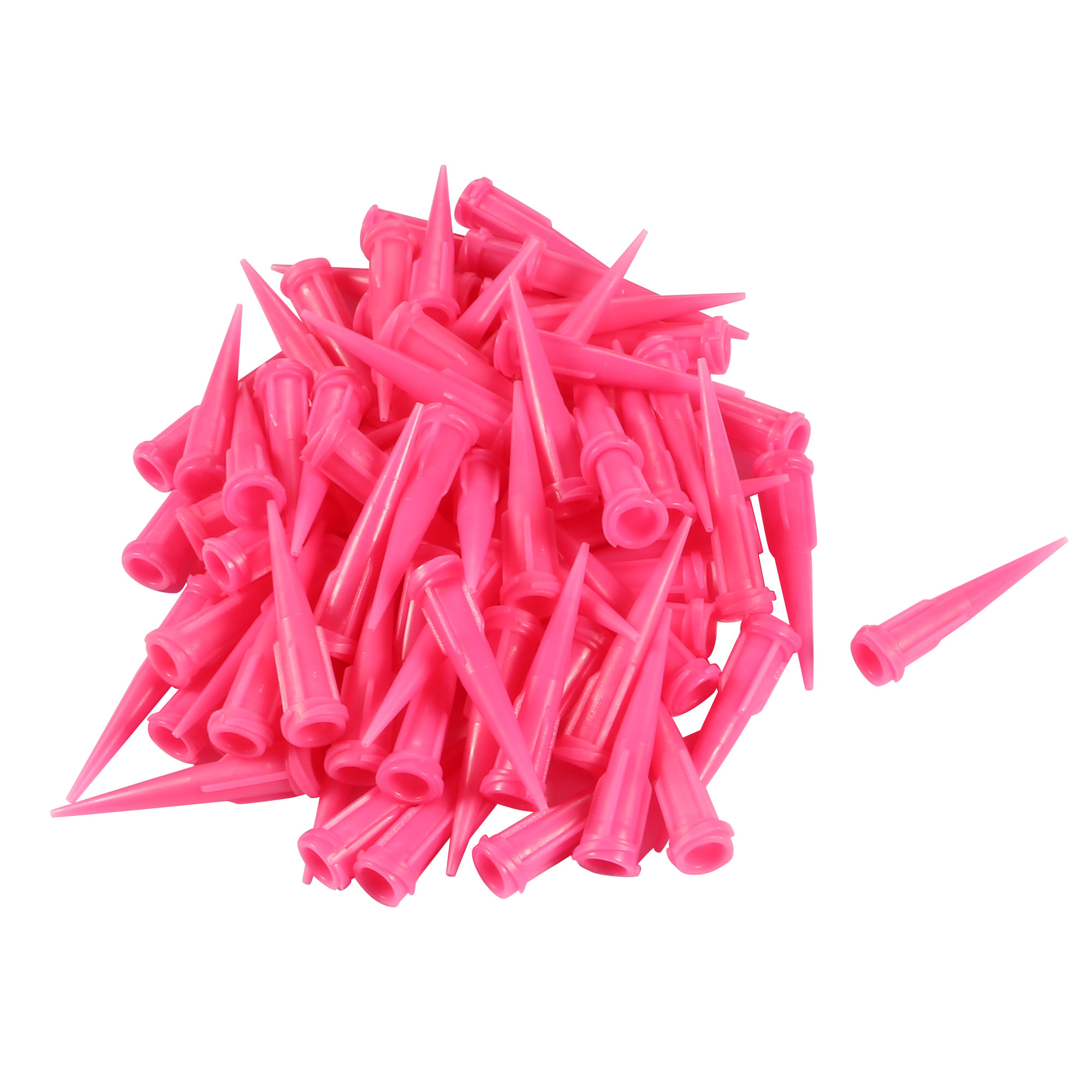 10 Pcs Pink Plastic Tapered Pinhead Glue Liquid Dispenser Needle Tips