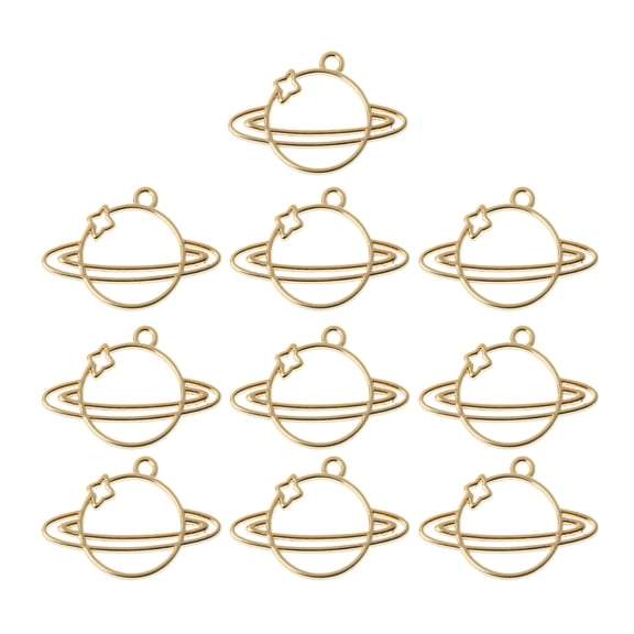 10 Pcs Planet Frame Pendant Base Setting for Key Frame Pendant Bezel Setting UV Resin Charms
