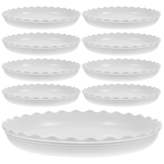 10 Pcs Plant Dish Pot Saucers for Plants House Indoor Flower Pots Round Wave Trays Drip
