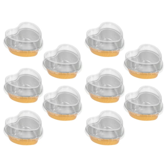 MERRYHAPY Heart Shaped Aluminum Foil Baking Pans, Multi-Color, Quick Heating, , and Disposable Bakeware