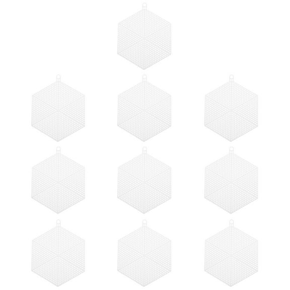 10 Pcs Plastic Canvas Mesh Hexagon Shape Cross Stitch Embroidery Sheets
