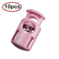 thumbnail image 1 of 10 Pcs Plastic Cord Locks Single Hole Spring Toggle Stopper Cord Stops Fastener Toggles for Shoelaces, Drawstrings, Paracord, Bags, Clothing, and More, Pink, 1 of 1