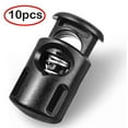 thumbnail image 1 of 10 Pcs Plastic Cord Locks,Single Hole Spring Toggle Stopper,Cord Stops Fastener Toggles,for Sweatpants Hat Hoodie String Clip Elastic Shoeslace Lock Swim Goggles Replacement Accessories,Black, 1 of 7