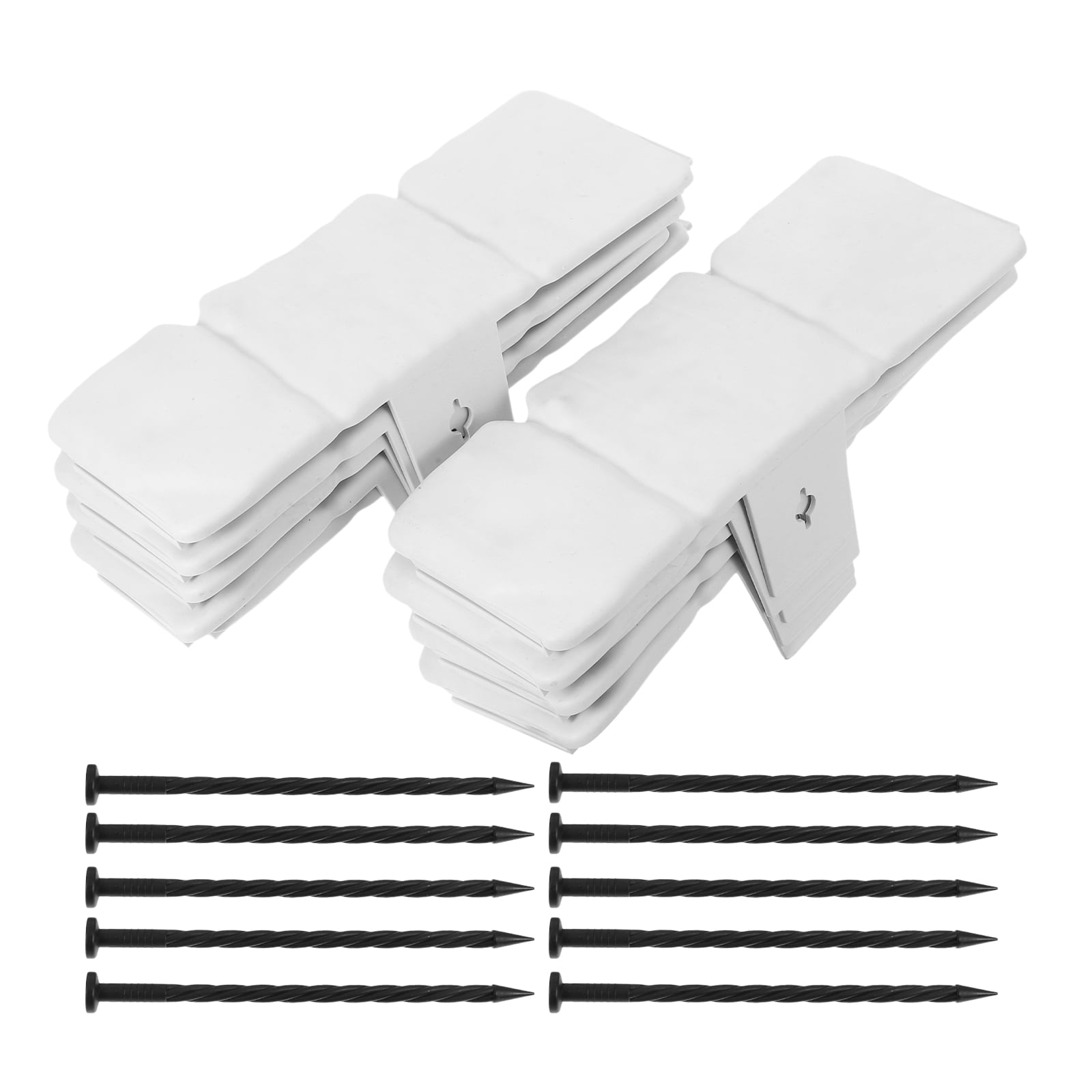 10 Pcs Plastic Garden Edging Landscape Round Decoration Edge Fence White