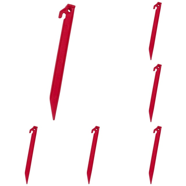 10 Pcs Plastic Inflatable Stakes, 9 Inch Heavy Duty Yard Anchor Replacement Accessories for Christmas Outdoor Inflatable Decorations, Multipurpose Garden & Tent Ground Stakes, Red