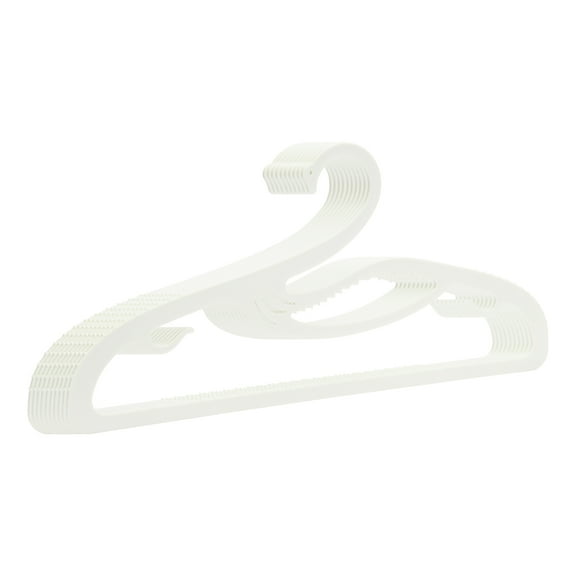 10 Pcs Plastic Non-Slip Hangers, Durable Swan Space Saving Clothes Hangers for Clothing, Closet, Coats, Pants, or Shirts Beige