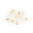 thumbnail image 1 of 10 Pcs Plastic RJ12 6P6C Telephone Clear Cable Plug For Flat Wire, 1 of 1