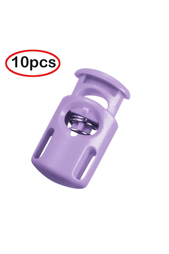 10 Pcs Plastic Spring Cord Locks End Spring Stop Toggle Stoppers Elastic Shoeslace Locks Sweatpants Hoodie String Lock Replacement Cord Lock for Various kinds of Outdoor and Gym Products, Pp