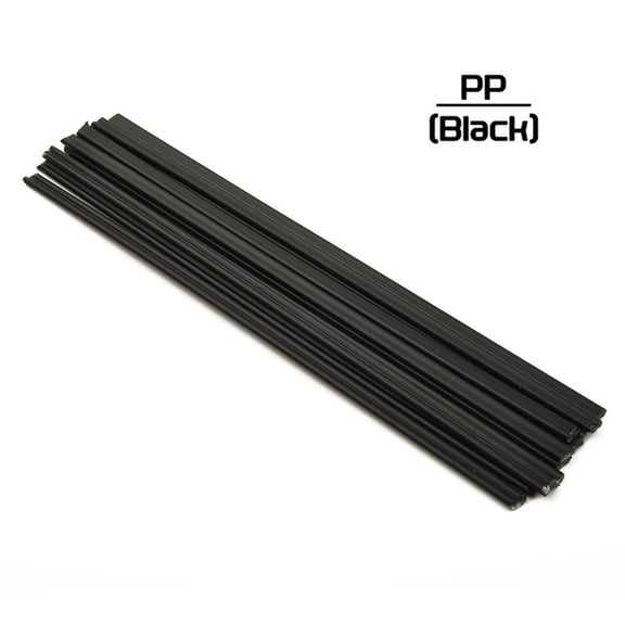 10 Pcs Plastic Welding Rods for ABS PP PVC PE Repair, 200mm Welding for Bumper, Battery Shell, Water Tank, Pipe and Plastic Tools(PP Black)