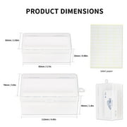 10 Pcs Playing Card Case - 5 Large & 5 Small Clear Card Deck Box with Snap Closure, 56 Labels - Storage for UNO/Poker/Business Cards, Jewelry & Crafts