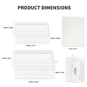 10 Pcs Playing Card Case - 5 Large & 5 Small Clear Card Deck Box with Snap Closure, 56 Labels - Storage for UNO/Poker/Business Cards, Jewelry & Crafts