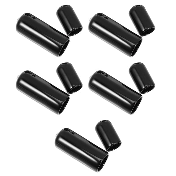 SOPOTUTU 10Pcs Rubber Pool Cue Tip Protectors Durable Billiards Cue Covers for Snooker Black