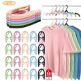 thumbnail image 1 of OFEFE 10 Pcs Portable Foldable Travel Hanger Organizer,Foldable for Suitcase,Plastic Travel Accessories Essentials Clothes Drying Rack Folding Hangers, 1 of 6