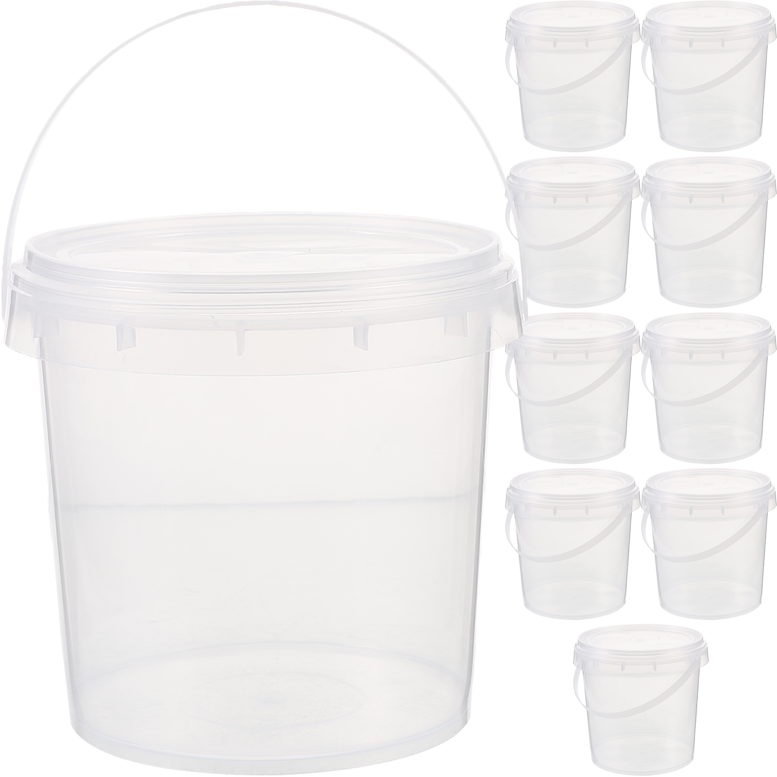 10 Pcs Portable Milk Tea Bucket Freezing Ice Cream Bucket Containers