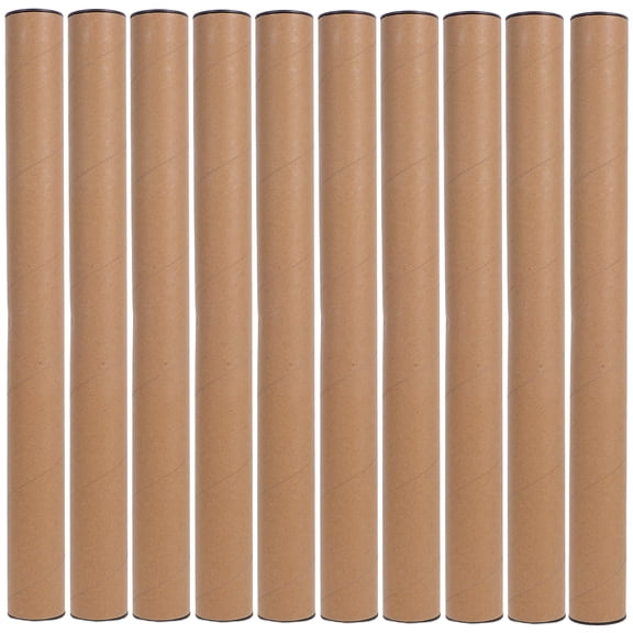 10 Pcs Poster Poster Mail Shipping Paper Tube 40.00X4.00X4.00CM Khaki