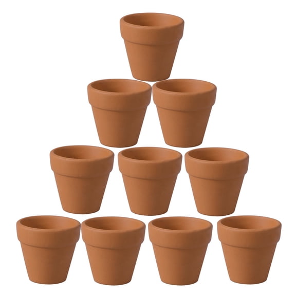 Set of 10 Mini Terracotta Plant Pots for , Small Pottery , Ideal for Indoor and Outdoor Plants, Size 1