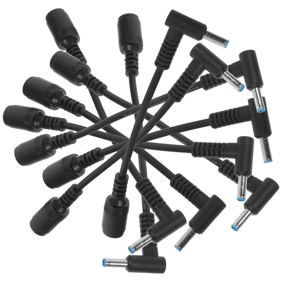 10 Pcs Power Adapter Cable 7.4*5.0 Female to 4.5*3.0 Elbow with Pin Charging For Laptop Tip Converter Tips Supply