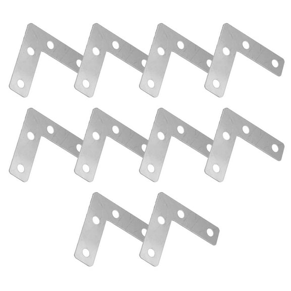 10 Pcs Pressure Metal Brackets Steel Angle Stainless