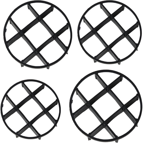 AONYAYBM 7.5 in Round Black Plastic Grid Gardening Plant Saucers with Reusable Features 10 Count