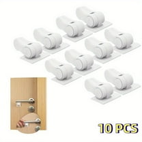 10 Pcs Proofing Door Handle Locks With Adhesives,no Drilling Safety Door Locks,door Lever Lock For Safety,prevents Pets From Opening Doors