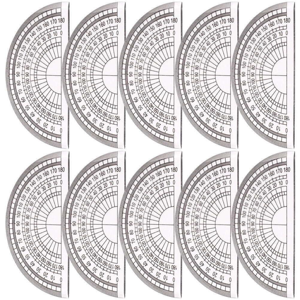 10 Pcs Protractor Small for Drawing Measure Tool Sketch Tools Geometry