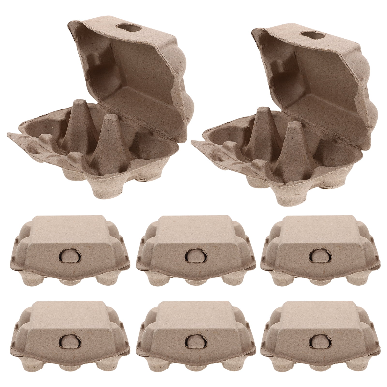 10 Pcs Pulp Egg Tray Fridge Bulk Carton Chicken Cartons Organizer