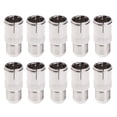thumbnail image 1 of 10 Pcs Quick Fit F Connector Male Plug To Female Adapter - Push On RF Coaxial, 1 of 8