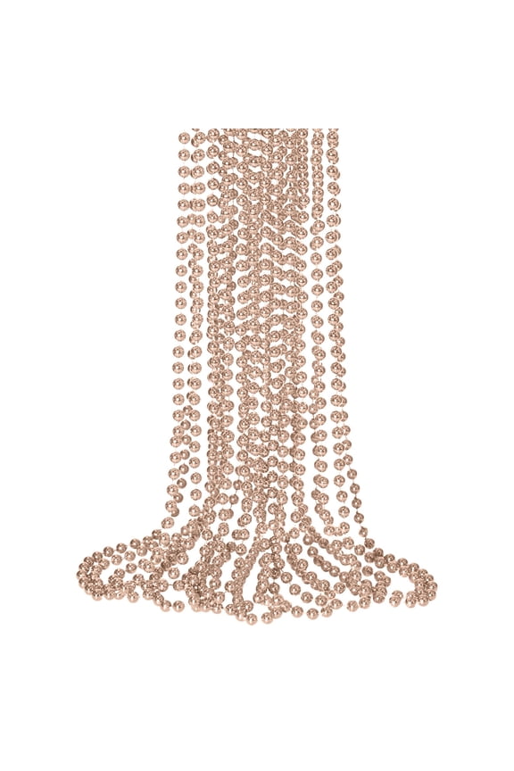 10 Pcs Red Bead Necklaces, Metallic Red Bead Necklace Bulk, Valentine Necklace Mardi Gras Round Beaded Necklaces for Valentines Wedding Birthday Mardi Gras Christmas Party Favors Decorations