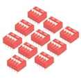 thumbnail image 1 of 10 Pcs Red DIP Switch 1 2 3 4 Positions 2.54mm Pitch for  PCB, 1 of 3