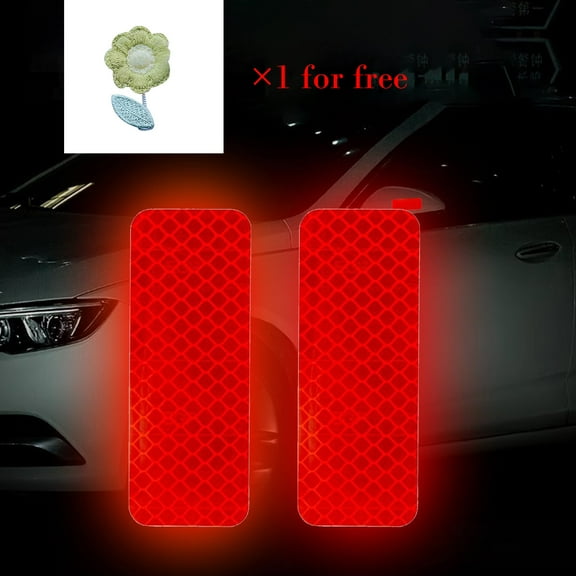 10 Pcs Reflective Stickers Made, Super Reflection, Safety Reflective Tape for Car Trailer Truck Bike Motorcycle, Fluorescent Outdoor Waterproof 1.2*3.15 Inch