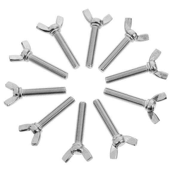 10-Pack M8x40 Stainless Steel Butterfly Thumb Screws, Hand- Bolts for Easy Tightening, Ideal for Home and Industrial Applications