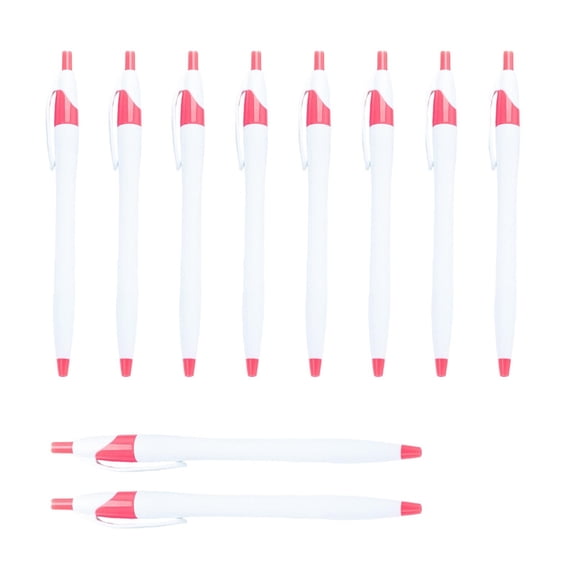 10 Pcs Retractable Ballpoint Pen 1.0mm Writing Pen Plastic Ballpoint Pen Black Ink Stationery Pen for Student Teacher