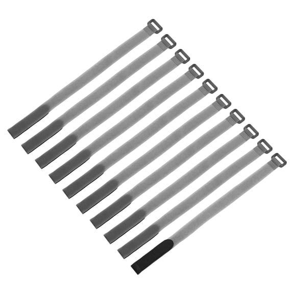 10 Pcs Reusable Battery Tie Down Straps, 0.8" x 16" Nylon Multipurpose Battery Hold Down Adjustable Cinch Strap Hook Loop Fastening Tie for Quadcopters FPV RC Drone Boat Car, Grey