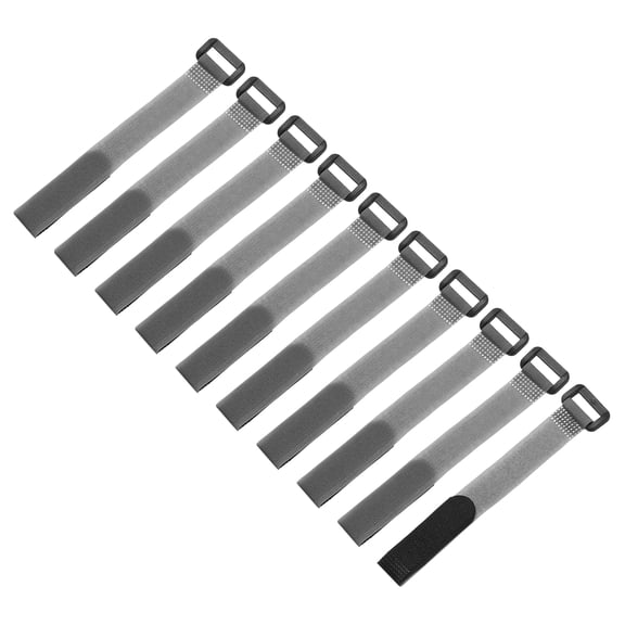 10 Pcs Reusable Battery Tie Down Straps, 0.8" x 8" Nylon Multipurpose Battery Hold Down Adjustable Cinch Strap Hook Loop Fastening Tie for Quadcopters FPV RC Drone Boat Car, Grey