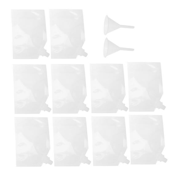 Raindrops 10Pcs Transparent Plastic Drinking Flasks with Screw Cap for Camping Travel