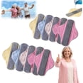 thumbnail image 1 of 10 Pcs Reusable Graphene Incontinence Pads, Waterproof Resuable Menstrual Pad for Elderly Women & Mobility Support, Feel Secure, Dry, Odour-Free and Comfortable, 1 of 8