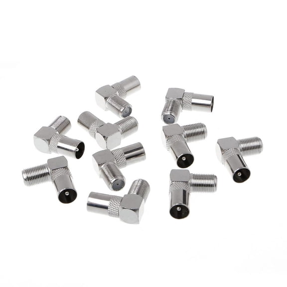10 Pcs Right Angled Angle 90 degree F Connector Female to RF Coax Male Plug Aeri