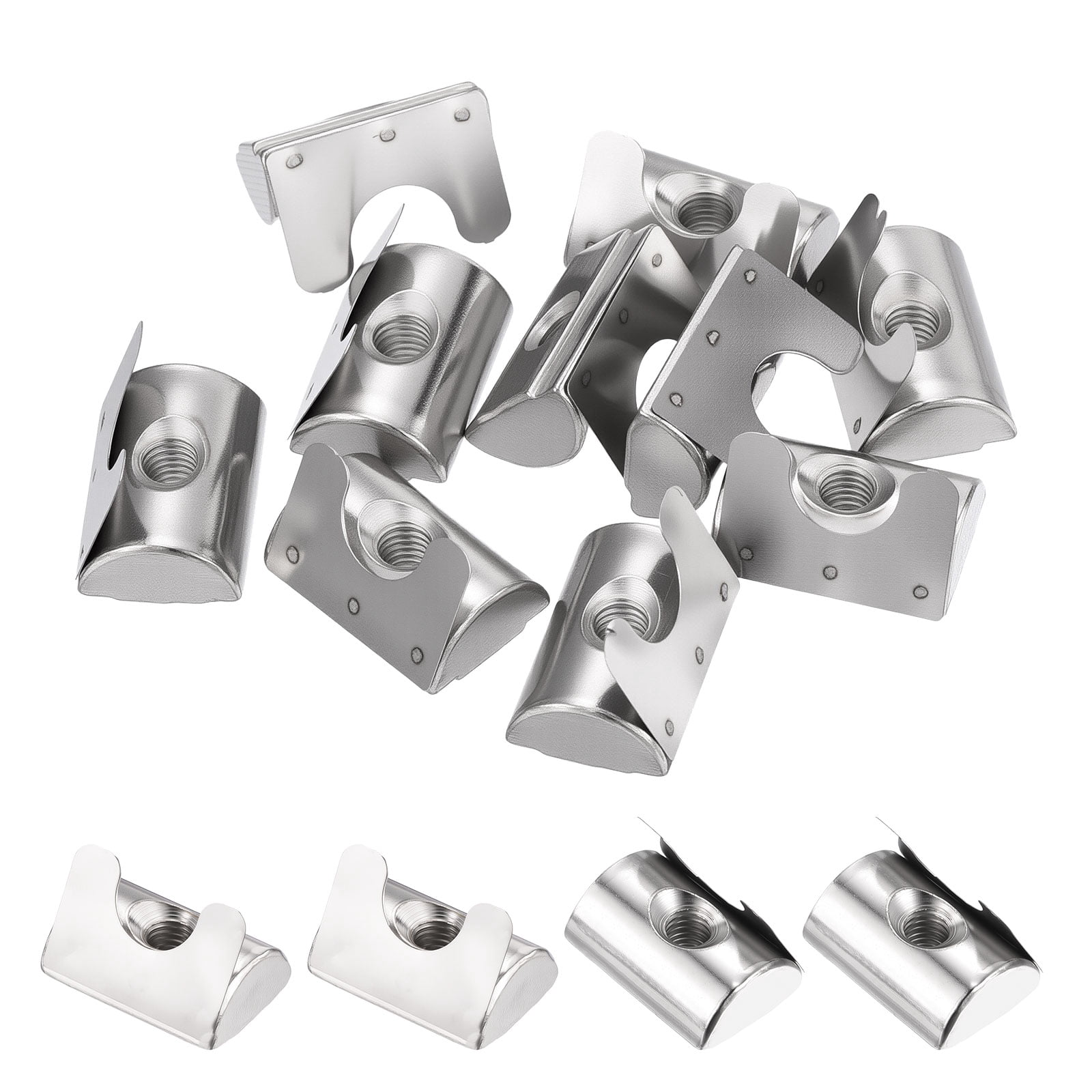 10 Pcs Roll in Spring T Nuts - [M5-0.8] 4040 Series T Nuts with Spring ...