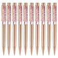 thumbnail image 1 of 10 Pcs Rose Gold Ballpoint Pens Metal Pen Bling Dynamic Liquid Sand Pen Pretty Pens With Refills Black Ink Office Supplies Gift Pens For Christmas Wedding Birthday, 1 of 3