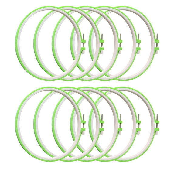 10 Pcs Round Embroidery Frame Adjustable Embroidery Hoop Crosses Stitching Hoop