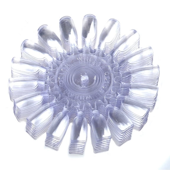 10 Pcs Round Nail Swatch Board, Transparent - 10Pcs Nail Polish Display Color Swatch Cards, Nail Tools Easter Mother'S Day Nail Makeup Organizers