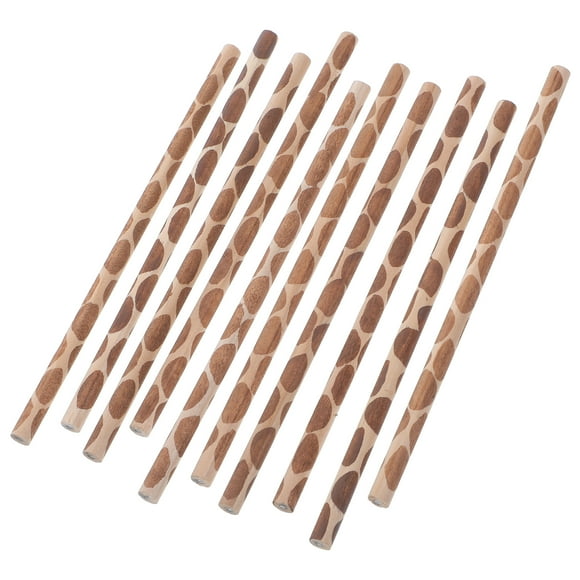 10 Pcs Round Stationery Paw Print Pencils Animal Pattern Student