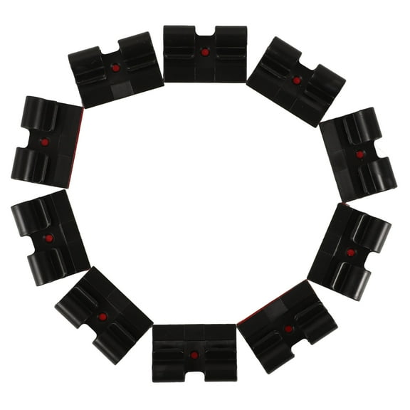 10 Pcs Routing Artifact Cable Staples Wire Clamp Cord Keeper Light Strip Holders for Cords Black