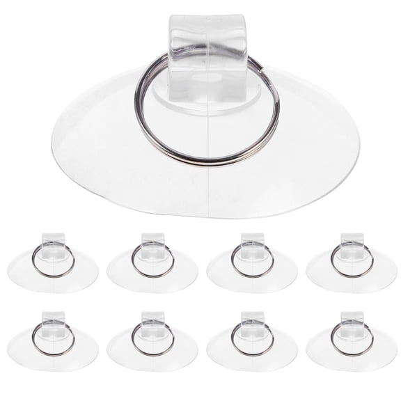 10 Pcs Rubber Suction Cup Hook Perforation Decorate Hooks Cups Sucker Strong Adhesive Holder